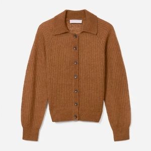Everlane collared alpaca cardigan - xs